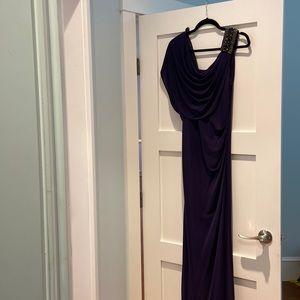 Badgley Mischka evening gown size 8.  Dark purple.  Worn once.